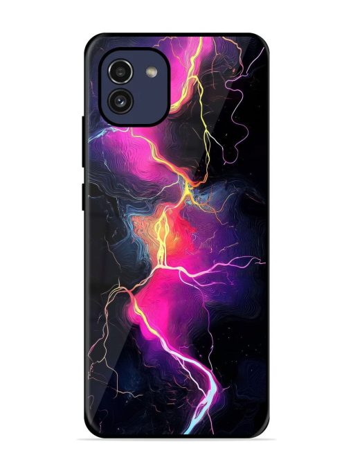 Electric Dreams Glossy Soft Edge Case for Samsung Galaxy A03 Chachhi