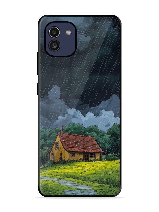 Rainy Day Retreat Glossy Soft Edge Case for Samsung Galaxy A03 Chachhi