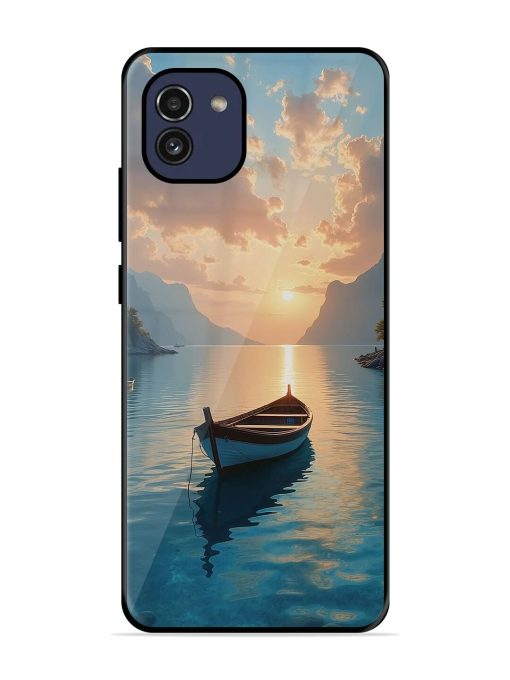 Serene Sunset Glossy Soft Edge Case for Samsung Galaxy A03 Chachhi