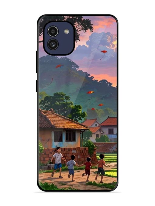 Sunset Play Glossy Soft Edge Case for Samsung Galaxy A03 Chachhi