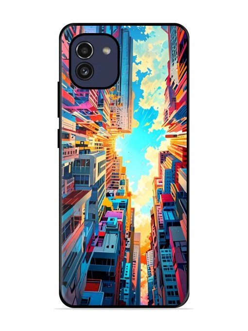 Skyward City Glossy Soft Edge Case for Samsung Galaxy A03 Chachhi