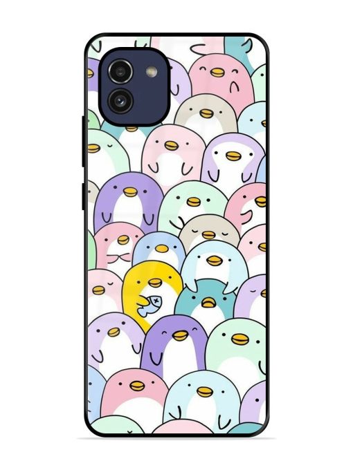 Penguin Party Glossy Soft Edge Case for Samsung Galaxy A03 Chachhi