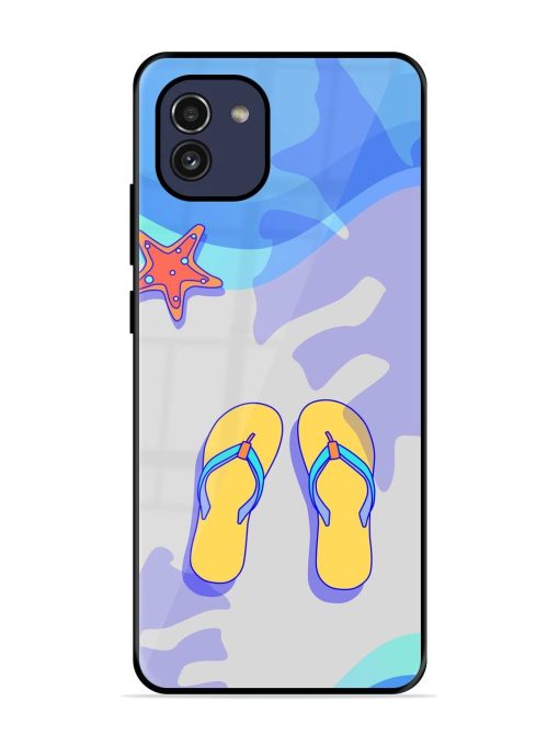 Sandy Toes And Salty Seas Glossy Soft Edge Case for Samsung Galaxy A03