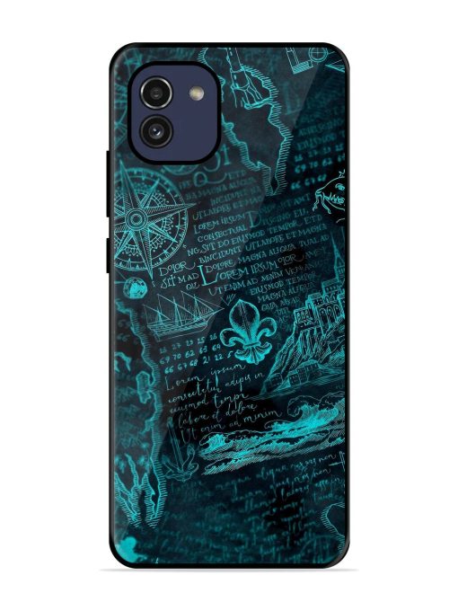 Nautical Notebook Glossy Soft Edge Case for Samsung Galaxy A03 Chachhi