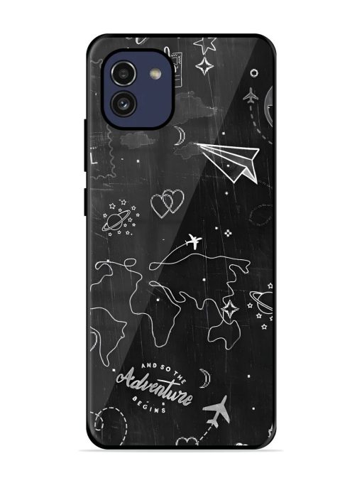 Wanderlust Sketchbook Glossy Soft Edge Case for Samsung Galaxy A03 Chachhi