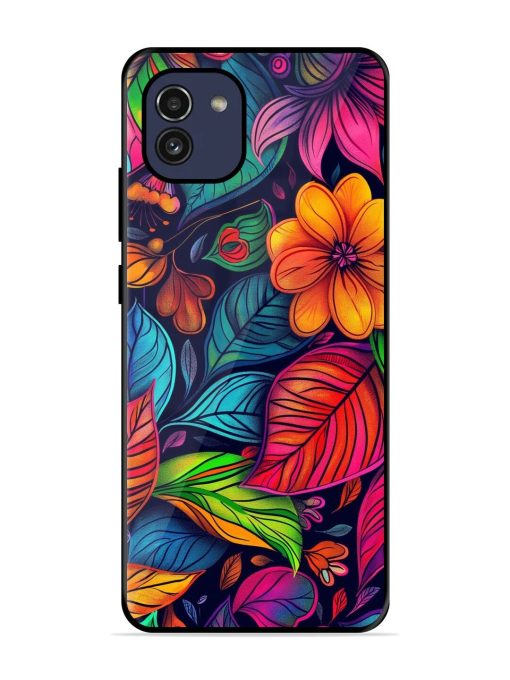 Rainbow Of Blooms Glossy Soft Edge Case for Samsung Galaxy A03 Chachhi