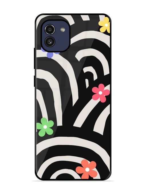 Rainbow Arcs Glossy Soft Edge Case for Samsung Galaxy A03 Chachhi