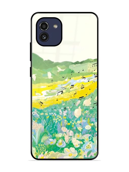 Melody In Bloom Glossy Soft Edge Case for Samsung Galaxy A03 Chachhi