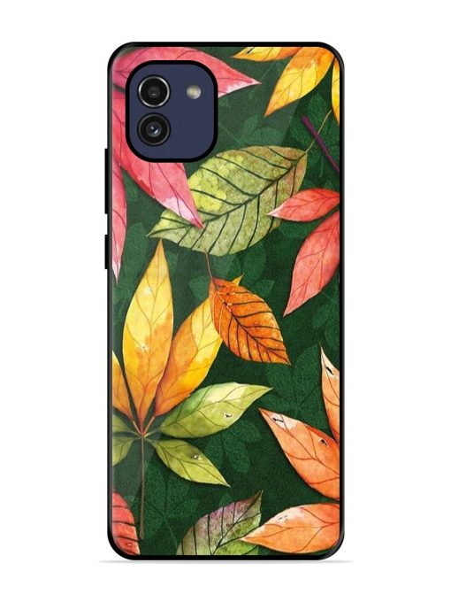 Autumn'S Embrace Glossy Soft Edge Case for Samsung Galaxy A03 Chachhi