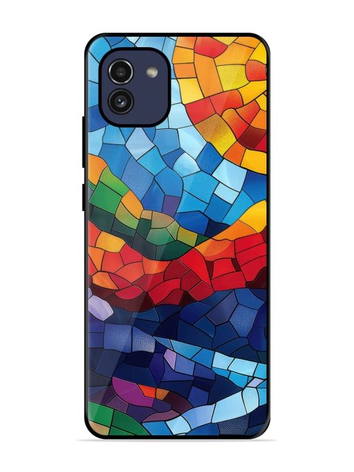 Mosaic Sunset Glossy Soft Edge Case for Samsung Galaxy A03 Chachhi