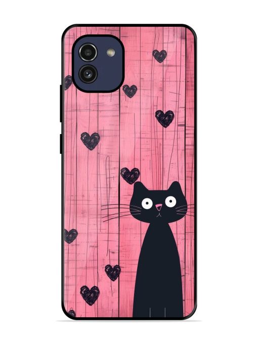 Feline Valentine'S Day Glossy Soft Edge Case for Samsung Galaxy A03 Chachhi