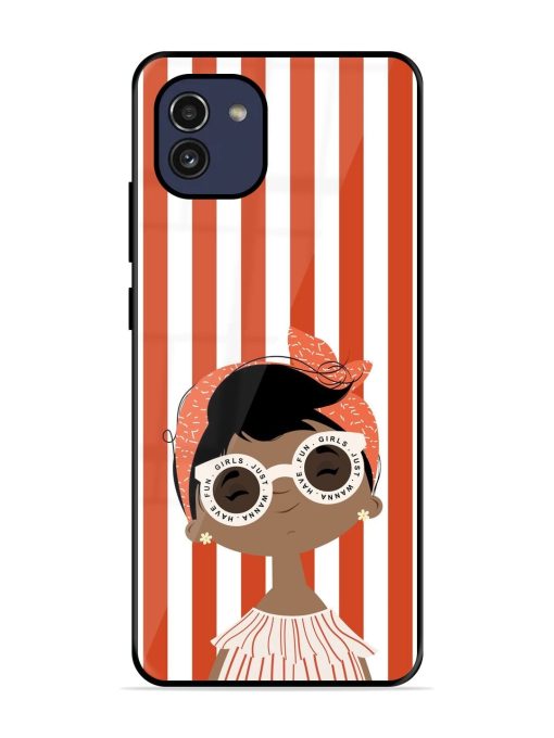 Girls Just Wanna Have Fun Glossy Soft Edge Case for Samsung Galaxy A03 Chachhi