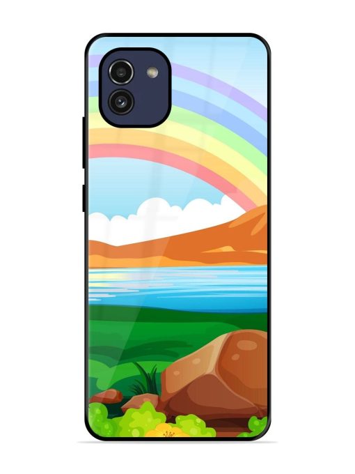 Rainbow Over The Lake Glossy Soft Edge Case for Samsung Galaxy A03 Chachhi