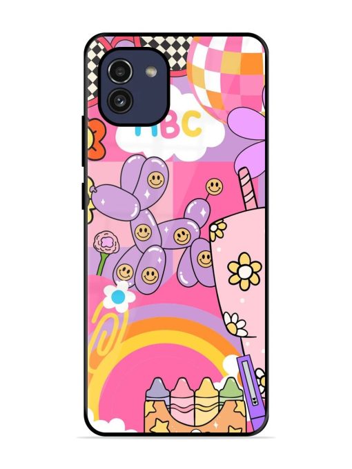 Whimsical Y2K Chaos Glossy Soft Edge Case for Samsung Galaxy A03 Chachhi