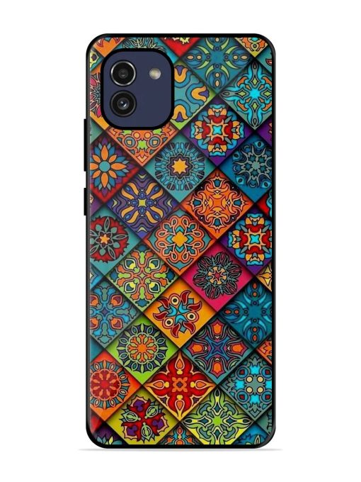 Patchwork Mandala Mosaic Glossy Soft Edge Case for Samsung Galaxy A03 Chachhi