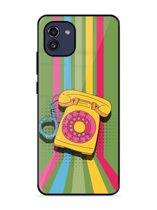 Retro Dialer Glossy Soft Edge Case for Samsung Galaxy A03 Chachhi