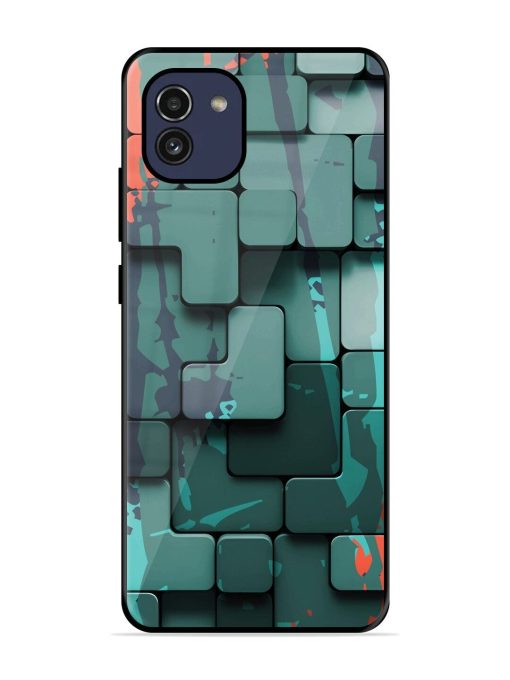 Abstract Geometric Mosaic Glossy Soft Edge Case for Samsung Galaxy A03 Chachhi