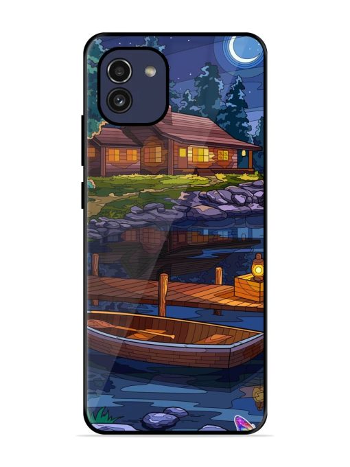 Moonlit Serenity Glossy Soft Edge Case for Samsung Galaxy A03 Chachhi