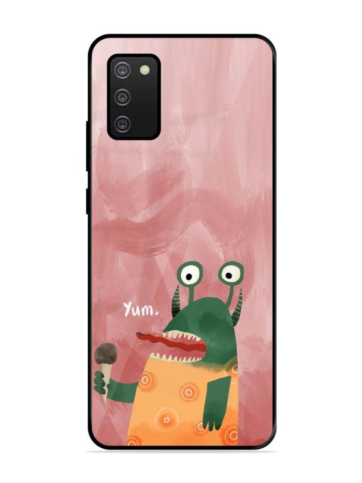 Hungry Monster Glossy Soft Edge Case for Samsung Galaxy A03S