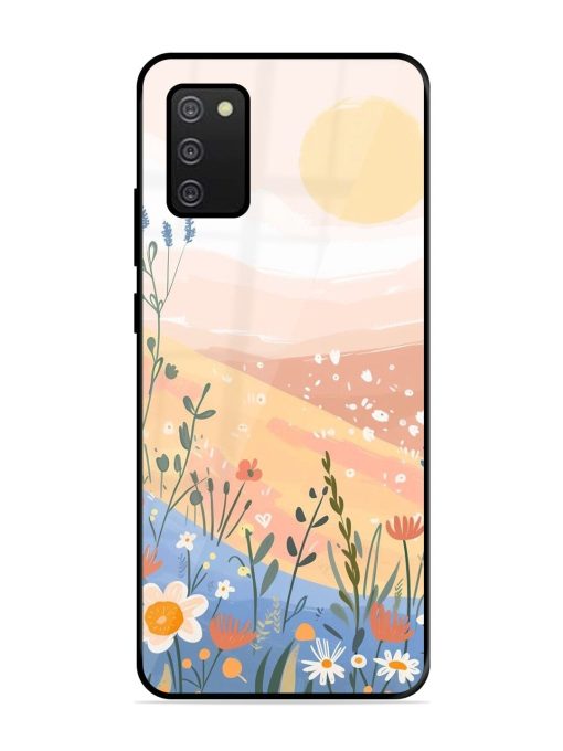 Golden Hour Blooms Glossy Soft Edge Case for Samsung Galaxy A03S