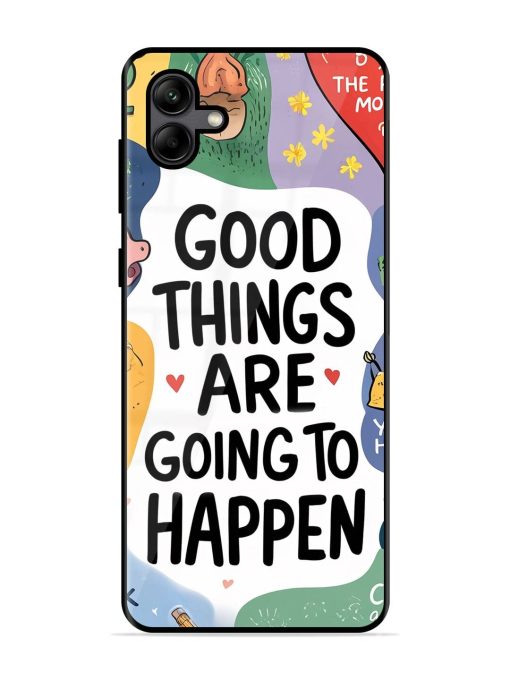 Uplifting Scribbles Glossy Soft Edge Case for Samsung Galaxy A04 Chachhi