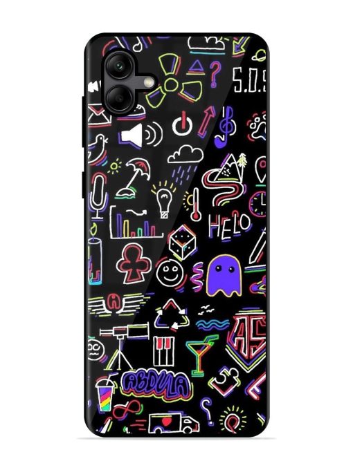 Neon Doodle Glossy Soft Edge Case for Samsung Galaxy A04 Chachhi