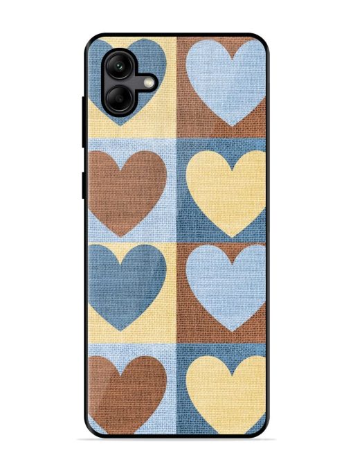 Hearts On Canvas Glossy Soft Edge Case for Samsung Galaxy A04 Chachhi