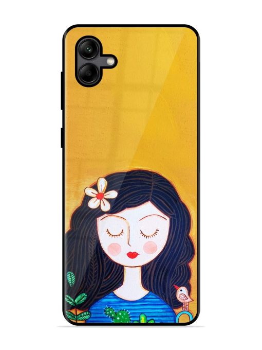 Girl Illustration Glossy Soft Edge Case for Samsung Galaxy A04 Chachhi