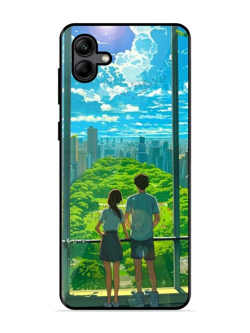 Cyberpunk Dreamscape Glossy Soft Edge Case for Samsung Galaxy A04 Chachhi