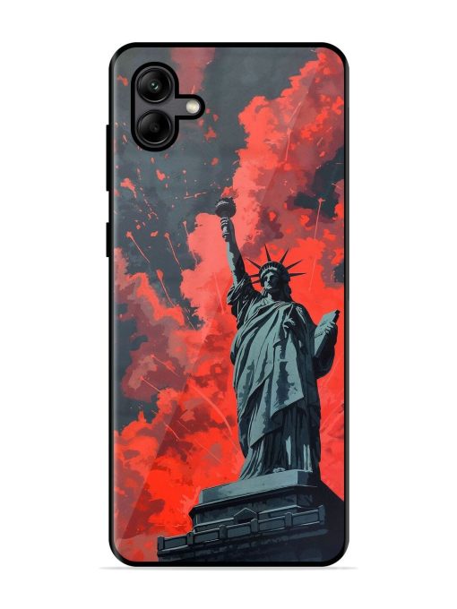 Lady Liberty'S Firework Finale Glossy Soft Edge Case for Samsung Galaxy A04 Chachhi