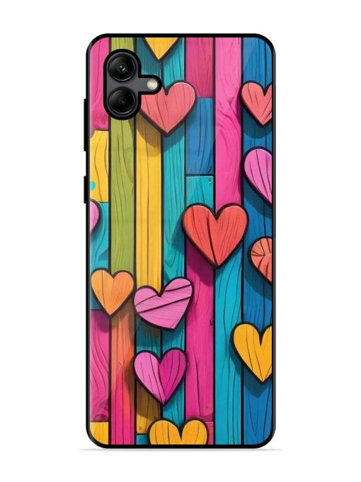 Rainbow Of Hearts Glossy Soft Edge Case for Samsung Galaxy A04 Chachhi