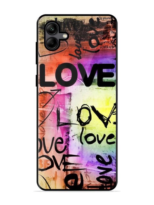 Love Graffiti Glossy Soft Edge Case for Samsung Galaxy A04 Chachhi