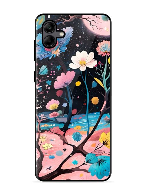 Cosmic Bloom Glossy Soft Edge Case for Samsung Galaxy A04 Chachhi