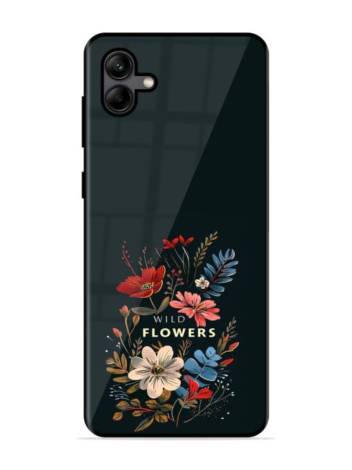 Dark Floral Glossy Soft Edge Case for Samsung Galaxy A04 Chachhi