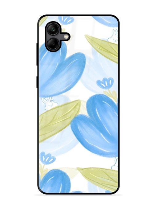 Bunny'S Blue Garden Glossy Soft Edge Case for Samsung Galaxy A04 Chachhi