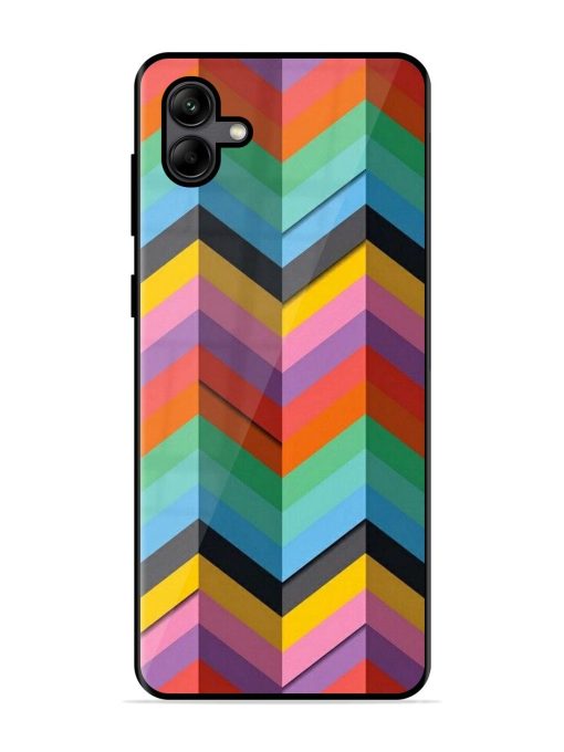 Colorful Zigzag Glossy Soft Edge Case for Samsung Galaxy A04 Chachhi