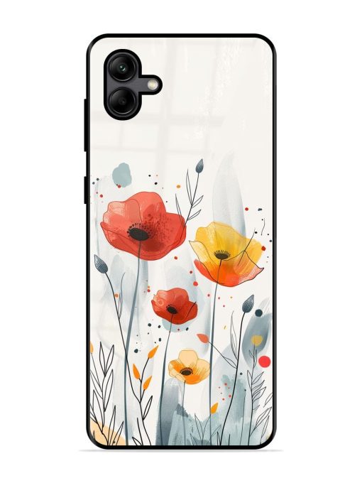 Poppy Fields Glossy Soft Edge Case for Samsung Galaxy A04 Chachhi