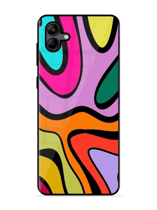 Groovy Swirls Glossy Soft Edge Case for Samsung Galaxy A04 Chachhi