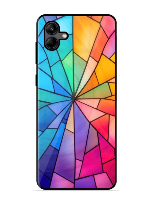 Stained Glass Kaleidoscope Of Colors Glossy Soft Edge Case for Samsung Galaxy A04 Chachhi