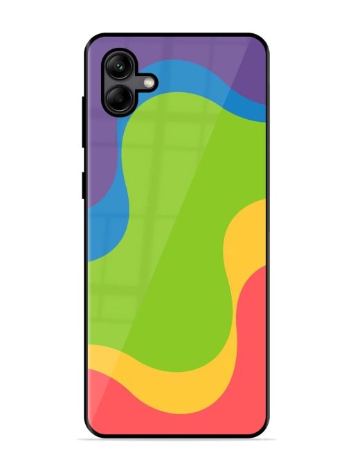 Wavy Rainbow Wonderland Glossy Soft Edge Case for Samsung Galaxy A04 Chachhi