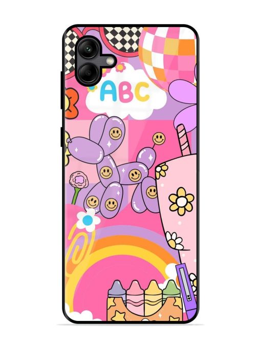 Whimsical Y2K Chaos Glossy Soft Edge Case for Samsung Galaxy A04 Chachhi