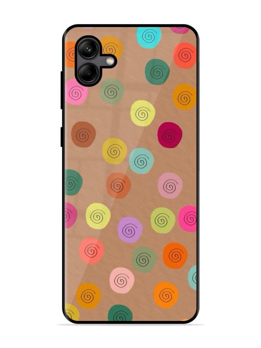 Swirly Dots On Kraft Glossy Soft Edge Case for Samsung Galaxy A04 Chachhi