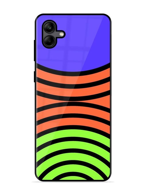 Psychedelic Stripe Symphony Glossy Soft Edge Case for Samsung Galaxy A04 Chachhi