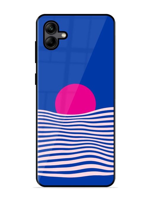 Pink Sunset Over Blue Waves Glossy Soft Edge Case for Samsung Galaxy A04 Chachhi