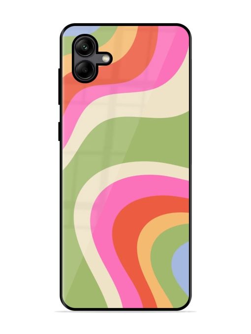 Wavy Rainbow Wonderland Glossy Soft Edge Case for Samsung Galaxy A04 Chachhi