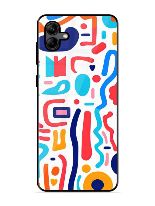 Whimsical Doodle Chaos Glossy Soft Edge Case for Samsung Galaxy A04 Chachhi