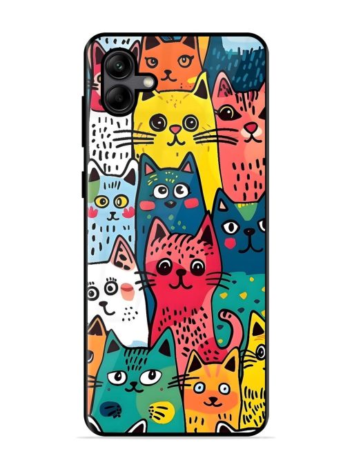 Feline Frenzy Glossy Soft Edge Case for Samsung Galaxy A04 Chachhi