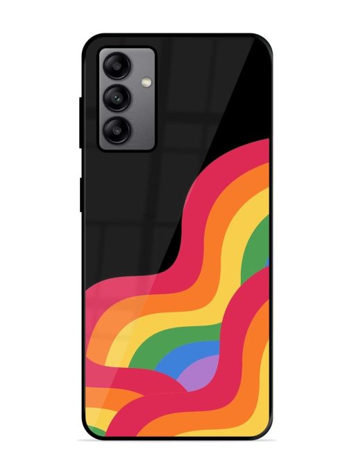 Wavy Rainbow Glossy Soft Edge Case for Samsung Galaxy A04S Chachhi