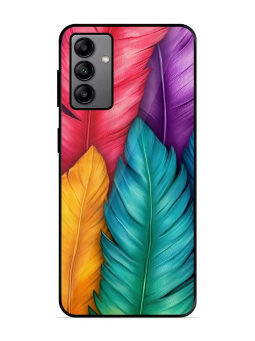 Rainbow Feathers Glossy Soft Edge Case for Samsung Galaxy A04S Chachhi