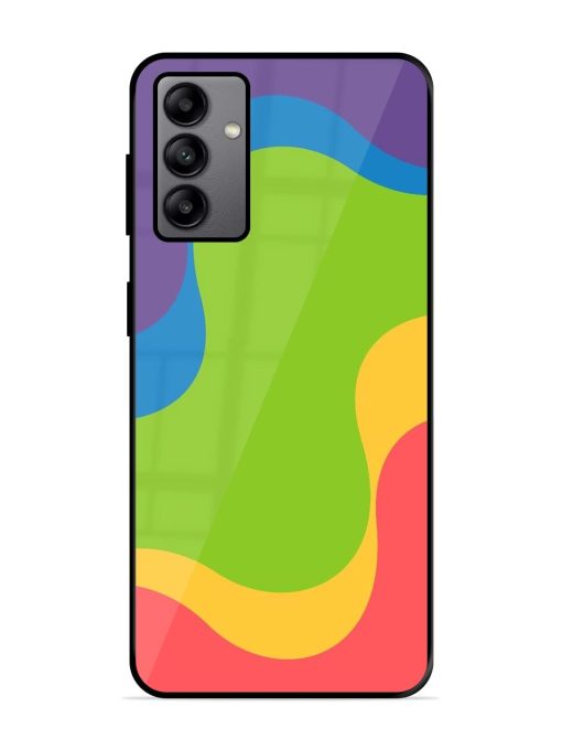 Wavy Rainbow Wonderland Glossy Soft Edge Case for Samsung Galaxy A04S